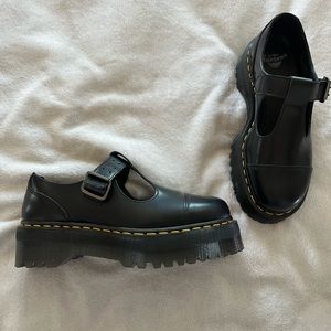 BETHAN POLISHED SMOOTH LEATHER PLATFORM SHOES